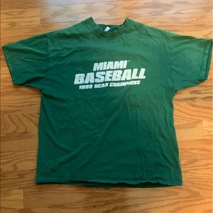 Miami Baseball ⚾️ 1999 NCAA Champions T-Shirt! XL.